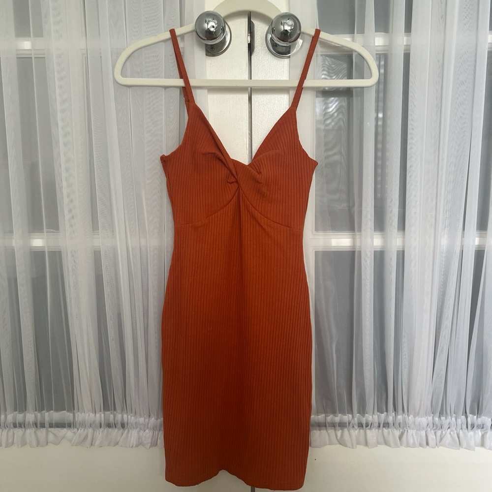 MinkPink Orange Bodycon Mini Dress